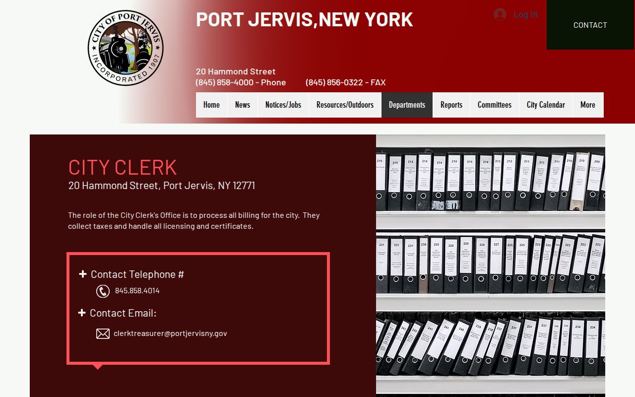 Port Jervis police criminal records FOIL route through the City Clerk